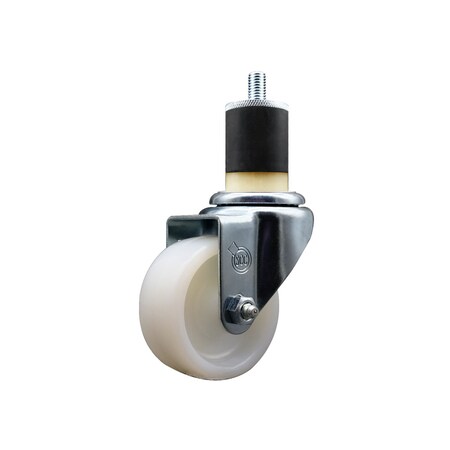 Service Caster 3'' SS Nylon Wheel Swivel 1-7/8'' Expanding Stem Caster SCC-SSEX20S314-NYS-178